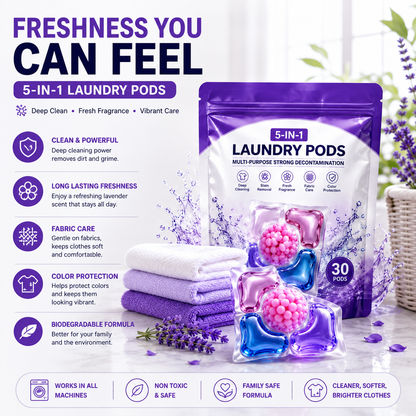 Multi-purpose Strong Decontamination Detergent Cloth Washing pod
