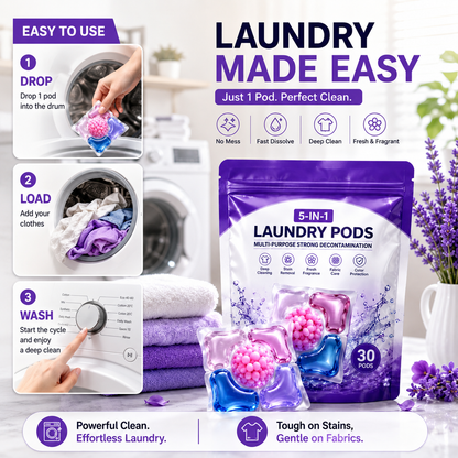 Multi-purpose Strong Decontamination Detergent Cloth Washing pod