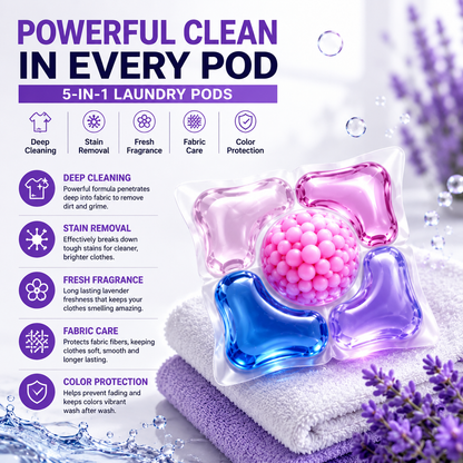 Multi-purpose Strong Decontamination Detergent Cloth Washing pod
