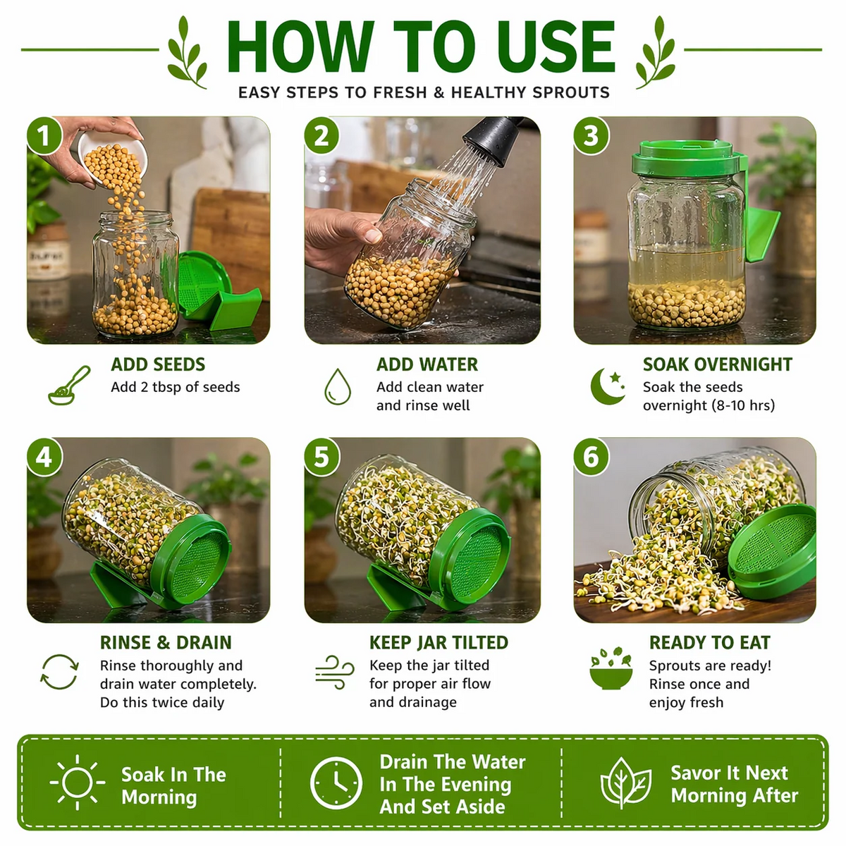 Glass Sprout Maker Set — Buy 1 Get 1 Free