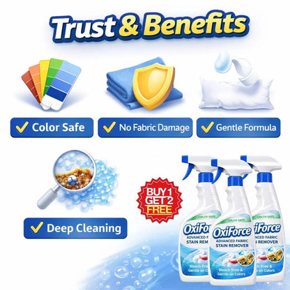 OxiForce Advanced Stain Remover Spray | Color-Safe | BUY 1 GET 1 FREE