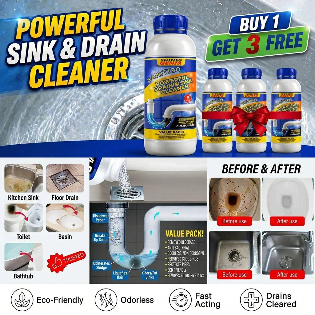 Powerful Sink & Drain Cleaner - Buy 1 Get 3 Free